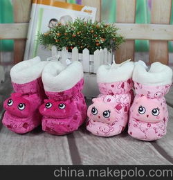 海豚羊羔绒卡通造型婴儿棉鞋宝宝棉鞋,一站式母婴用品批发40041